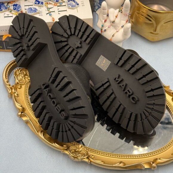 🆕 MARC JACOBS 🧿 NWOB The Lug Sole Slide, Black Leather - Sz 36 US 6 - Picture 14 of 16